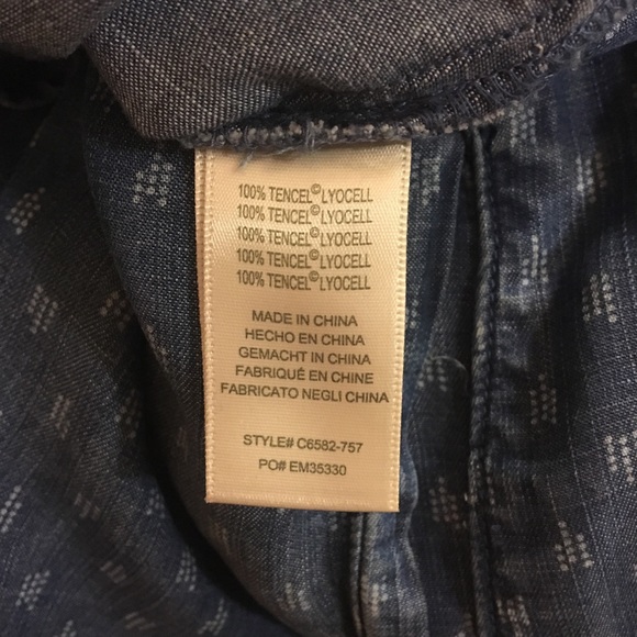 Cloth & Stone Diamond Dot chambray shirt dress S - Picture 5 of 8